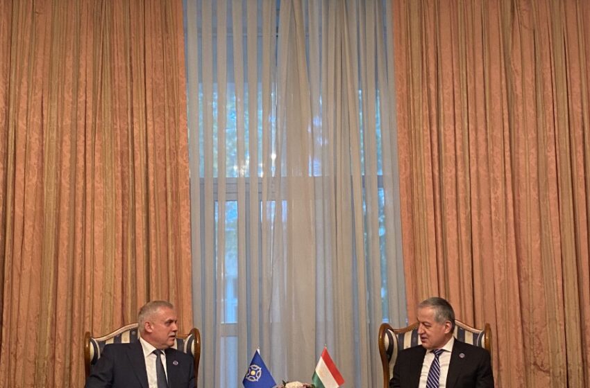  لقاء وزير خارجية جمهورية طاجيكستان مع الأمين العام لمنظمة معاهدة الأمن الجماعي