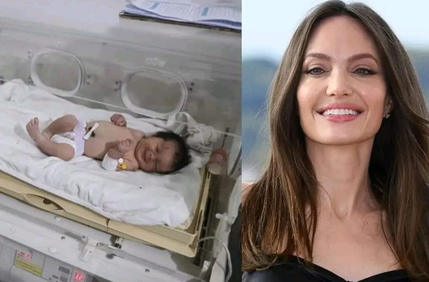  الدفاع المدني يرفض طلب الفنانة الامريكية العالمية أنجلينا جولي تبني الطفلة الرضيعة “آية” التي ولدت تحت الانقاض