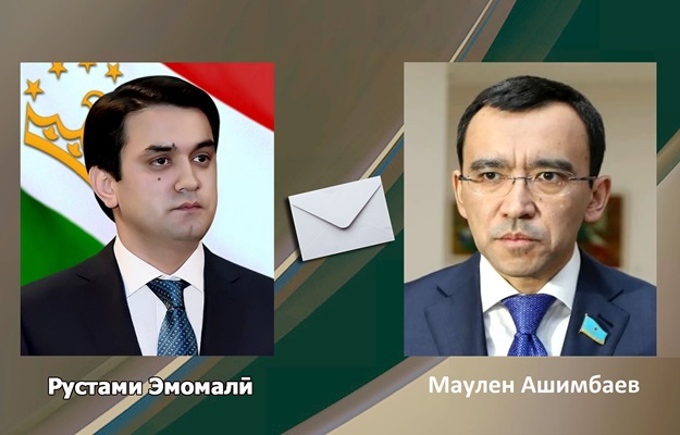  رئيس المجلس الوطني الطاجيكي، رستم إمام على يعزي نظيره الكازاخي بضحايا منجم الفحم في كاراجاندا