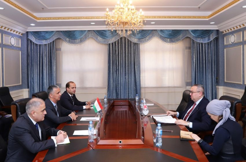  اجتماع النائب الأول لوزير الخارجية  مع  رئيس بعثة اللجنة الدولية للصليب الأحمر في طاجيكستان