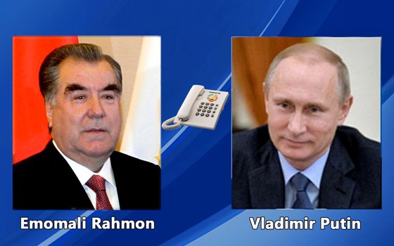  President Emomali Rahmon Holds Phone Talk with Russian President Vladimir Putin