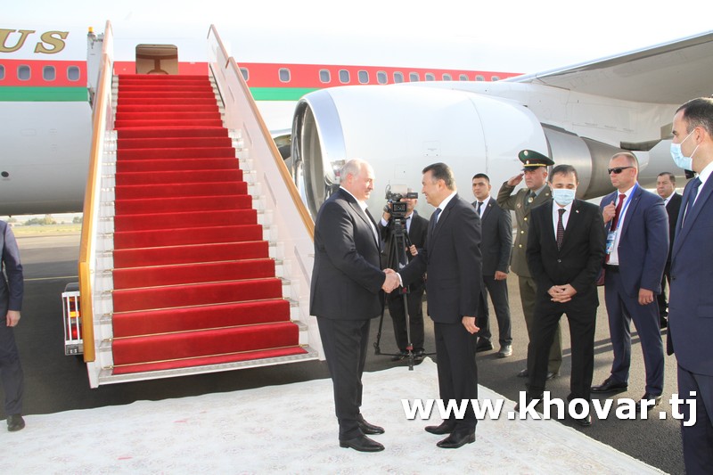  Alexander Lukashenko arrived on an official visit to Tajikistan