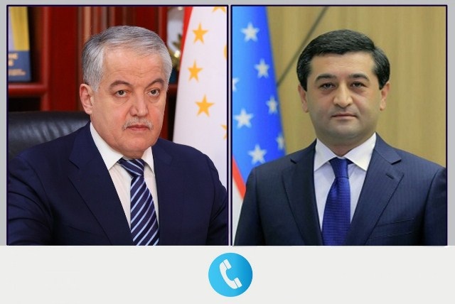  ٍSirojiddin Muhriddin Holds Phone Talk With His Uzbek Counterpart Saidov