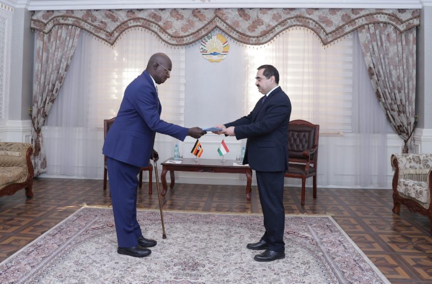  Presenting copy of Credentials by the Ambassador of the Republic of Uganda