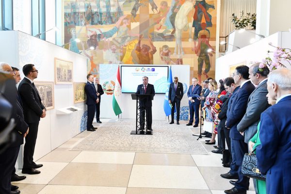  President Emomali Rahmon Attends the Opening Ceremony of the Exhibition «Tajikistan’s Development Story» at the UN Headquarters