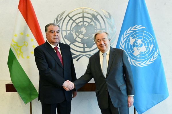  President Emomali Rahmon Meets the United Nations Secretary-General Antonio Guterres