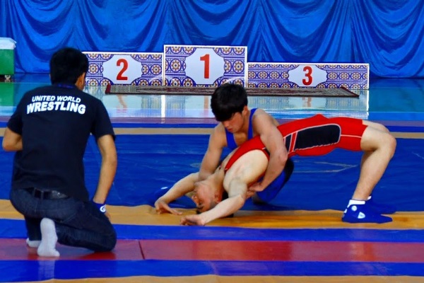  Tajik Wrestlers Win Four Medals on the First Day of the Asian Wrestling Championship