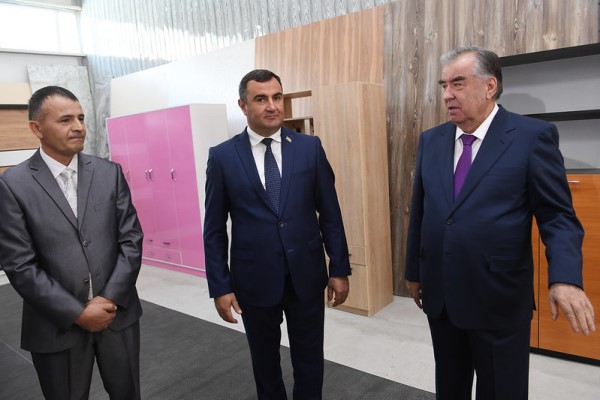  President Emomali Rahmon Attends Opening of Furniture Manufacturing Factory in Khorugh