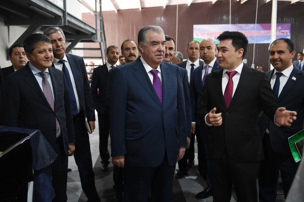  President Emomali Rahmon Attended a Ceremony to Commission the Shoe Manufacturing Workshop in Khorugh