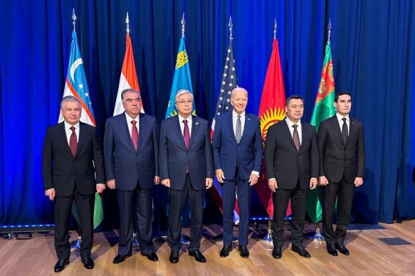  President of Tajikistan Emomali Rahmon Attends the Meeting of the Heads of State of Central Asia and the United States of America