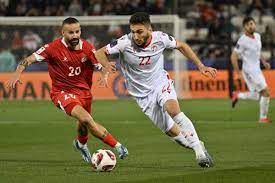  Tajikistan beat 10-man Lebanon to qualify for Asian Cup last 16