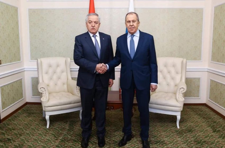  Sirojiddin Muhriddin, Meets Russia’s Lavrov In Minsk