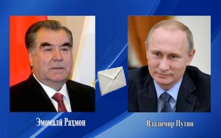  امامعلی رحمان، رئیس جمهور جمهوری تاجیکستان به ولادیمیر پوتین، رئیس جمهور روسیه پیام تبریک ارسال کردند