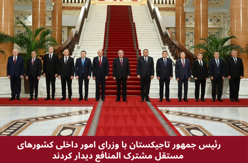  رئیس جمهور تاجیکستان با وزرای امور داخلی کشورهای مستقل مشترک المنافع دیدار کردند