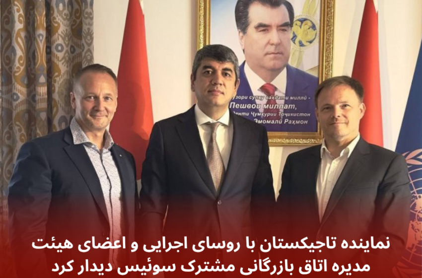  نماینده تاجیکستان با روسای اجرایی و اعضای هیئت مدیره اتاق بازرگانی مشترک سوئیس دیدار کرد