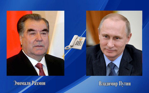 Президент Республики Таджикистан Эмомали Рахмон провел телефонный разговор с Президентом Российской Федерации Владимиром Путиным