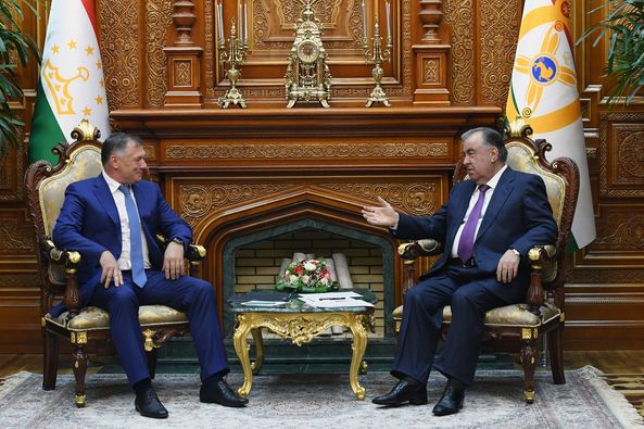  Мулоқоти Пешвои миллат муҳтарам Эмомали Раҳмон бо Муовини Раиси Ҳукумати Федератсияи Русия Марат Ҳуснуллин